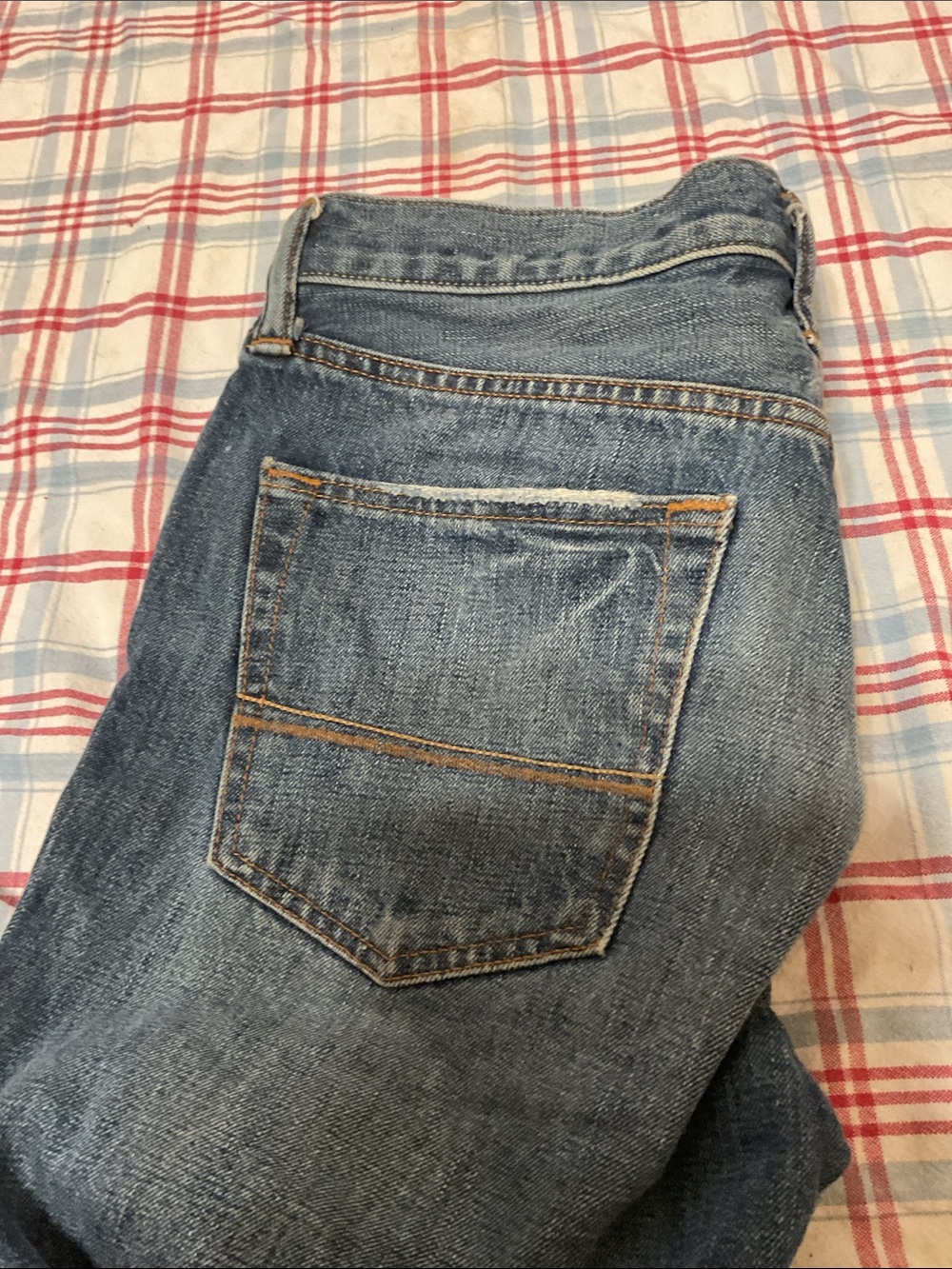 Vintage Blue Denim button fly men’s jeans by Abercrombie & fitch 33x32 - Picture 3 of 5
